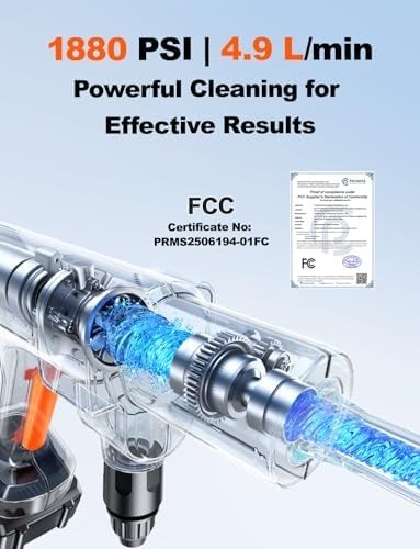 PSI 3.0 GPM Battery with Multi-Level Adjustment, 6-In-1 Nozzle & Foam Cannon, 32