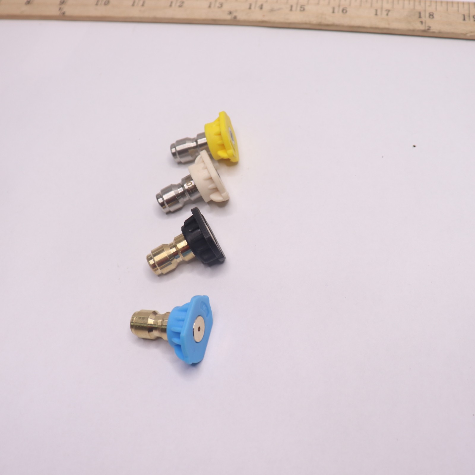 (4-Pk) High Water Pressure Tips Yellow/Blue/Black/White