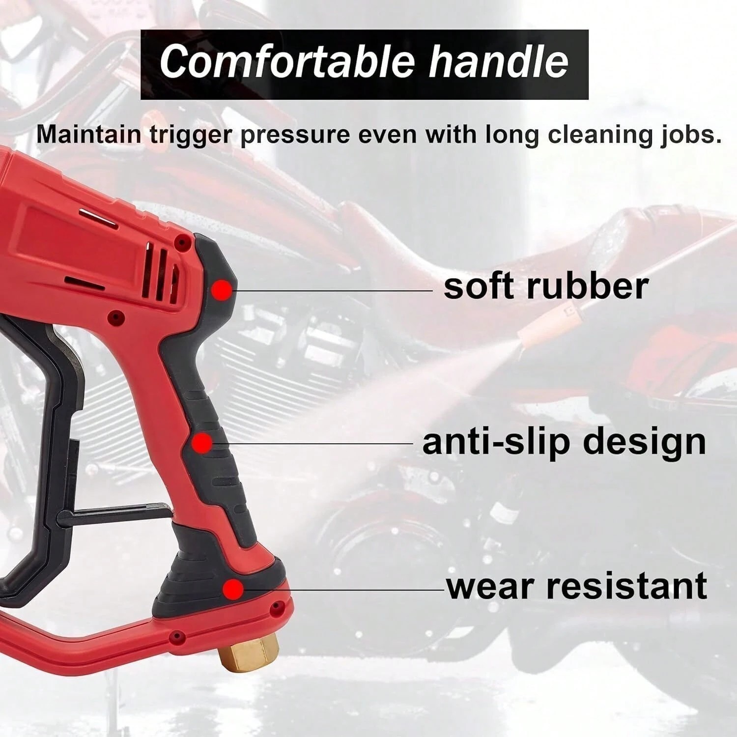New Power Washer Gun Kit 4000PSI Heavy Duty Spray Wand Car Cleaning Pro Set