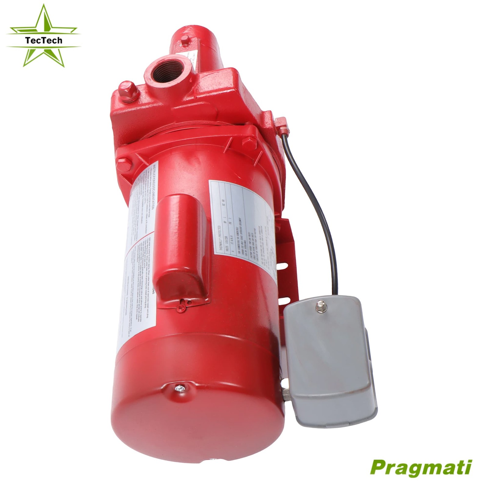 1 HP 23 GPM Dual Voltage Red 115/230 Volt Cast Iron Shallow Well Jet Pump 602208