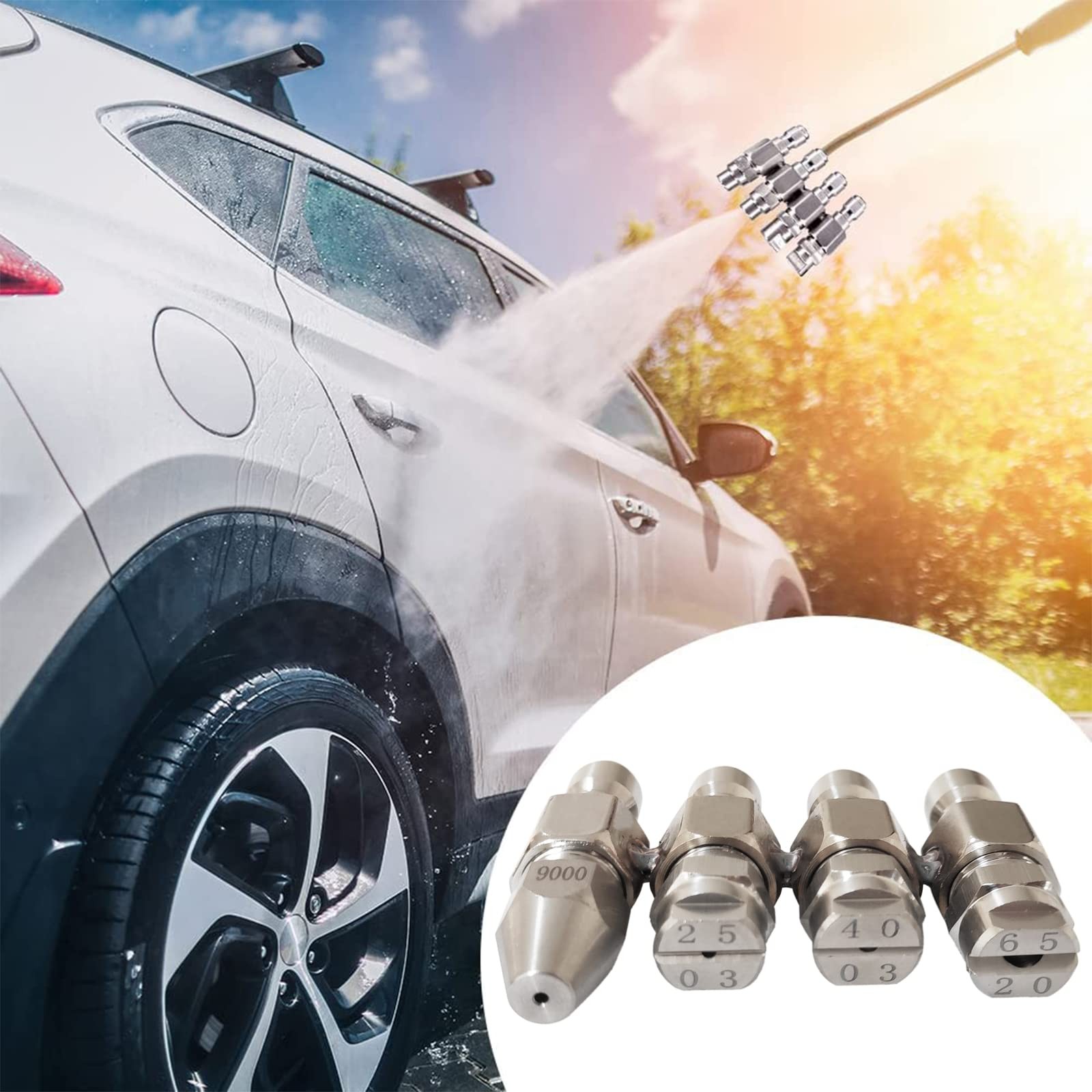 2.5 GPM Pressure Washer Nozzle 030,Jrod Tip Water Cleaning Soft Wash Nozzle,J…