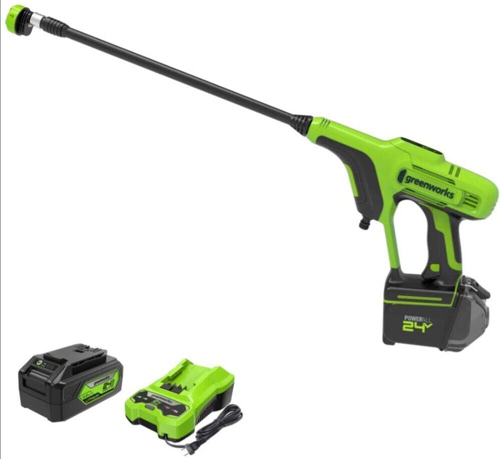 Greenworks 24V Power Cleaner With 4Ah Battery & Charger Kit