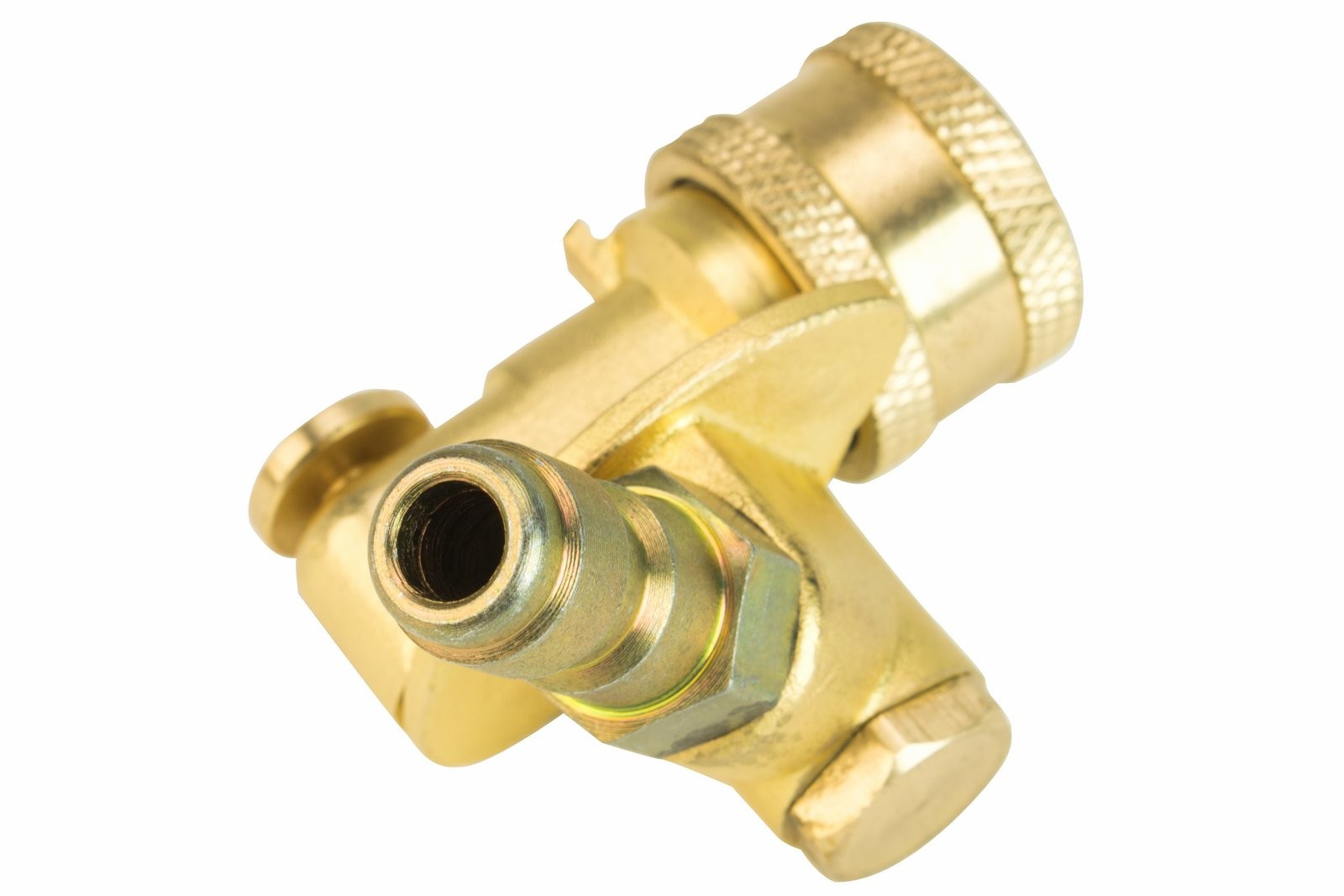 Erie Tools 120 Degree Pivoting Brass Quick Connect Coupler 1/4″ Plug and Socket