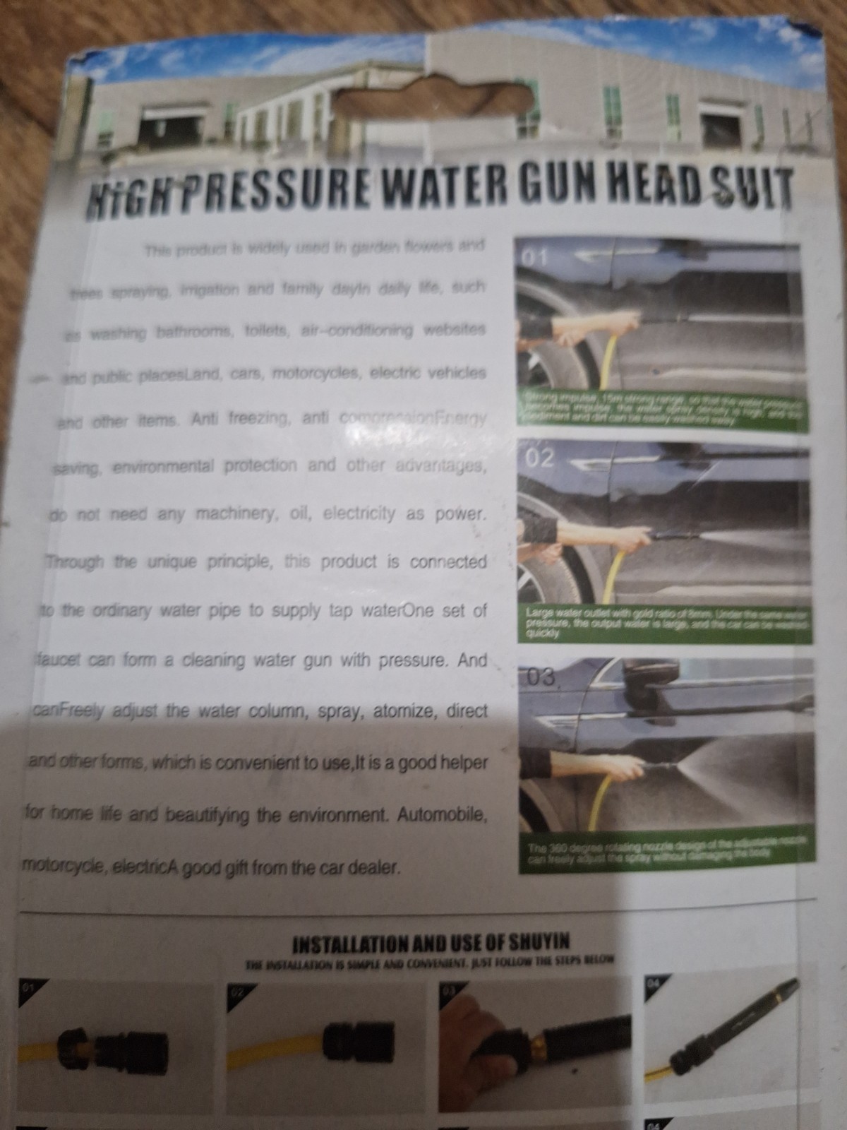 Car Washing Water Booster Set