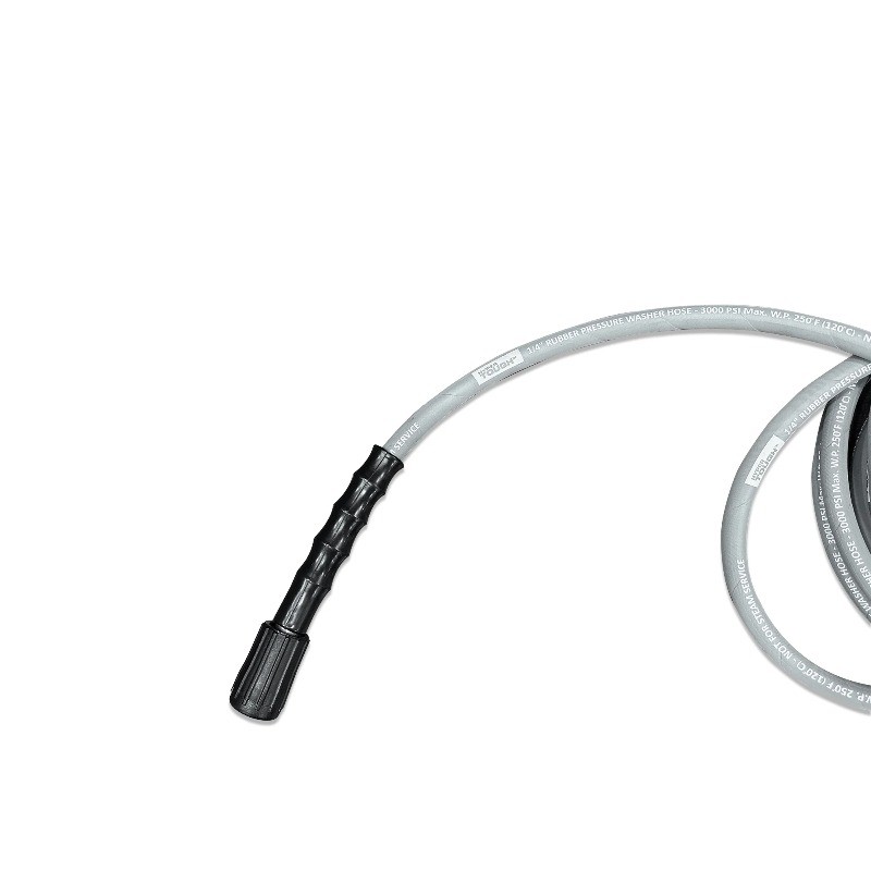 Hyper Tough Universal 1/4″ x 25′ Rubber Pressure Washer Hose with M22 Fittings