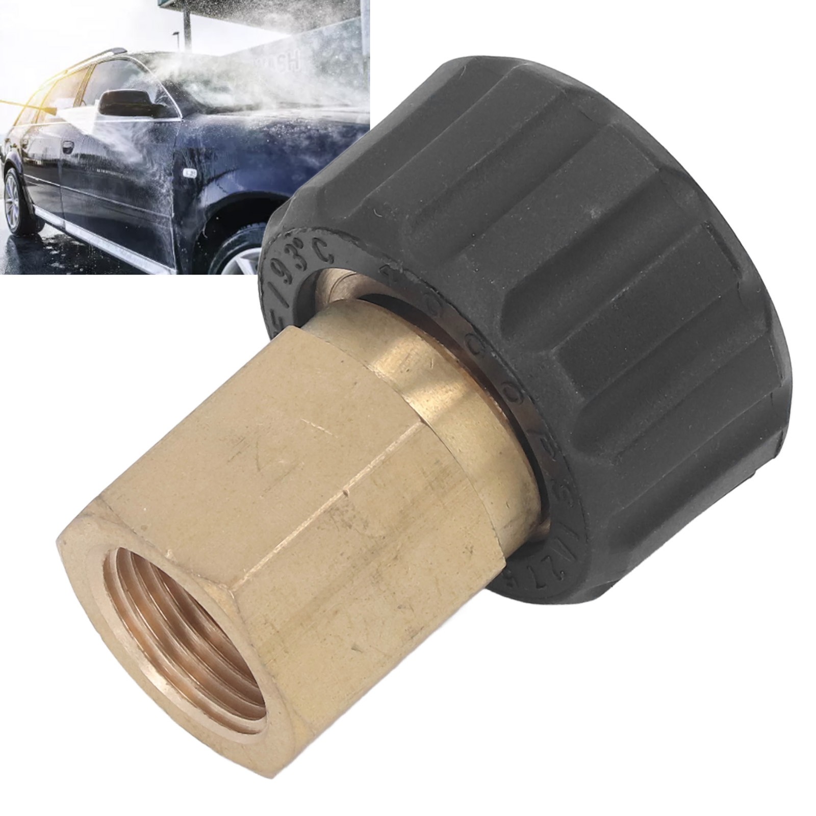 (Female G3/8 To Female M22 14mm) Pressure Washer Hose Connector Pressure