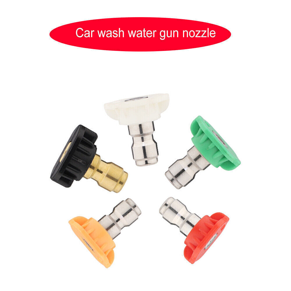 5pcs Pressure Washer Spray Tips Nozzles High Power Kit Quick Connect 1/4″ Set