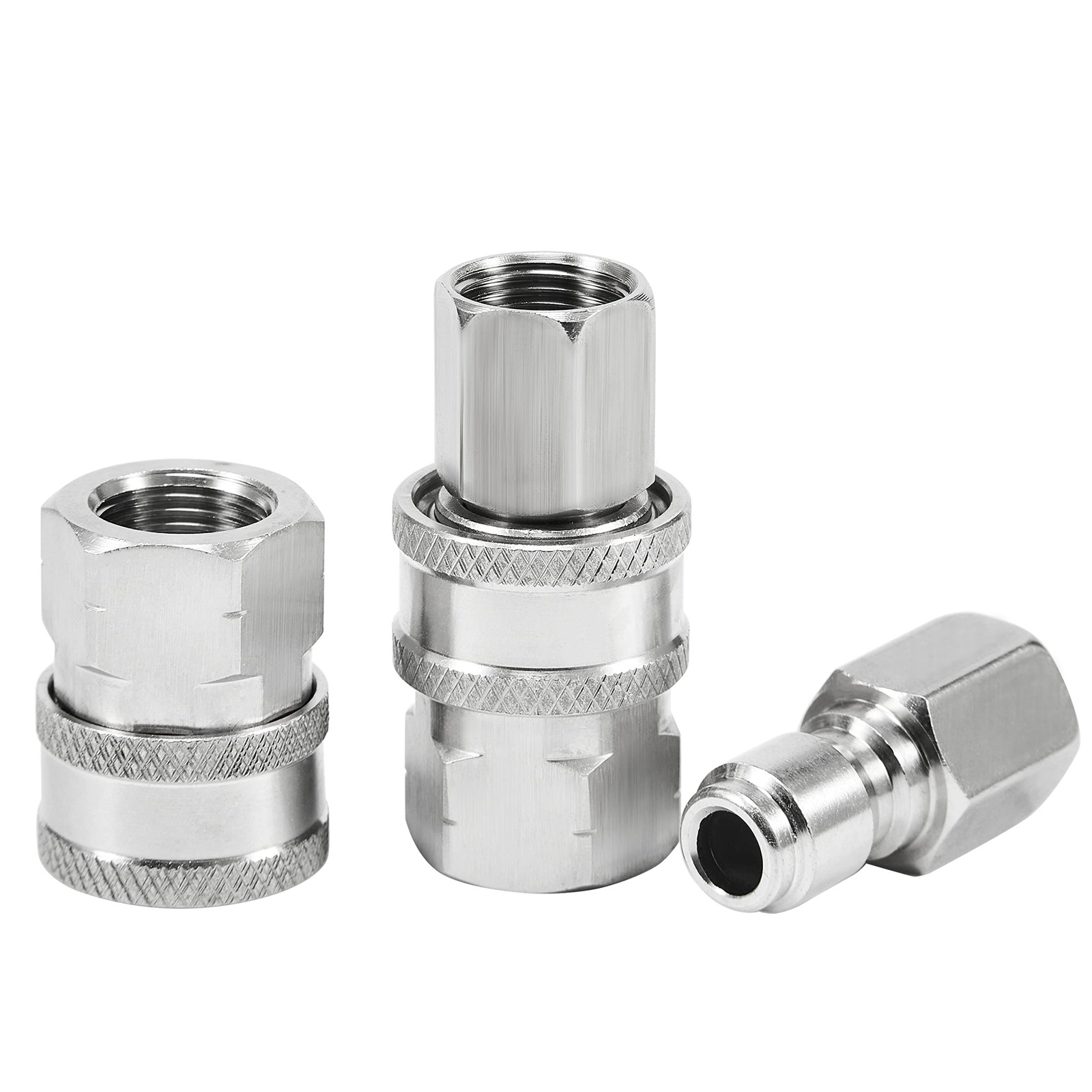 Raincovo Pressure Washer Quick Connect Fittings, 3/8 Inch Adapter Set, Stainless