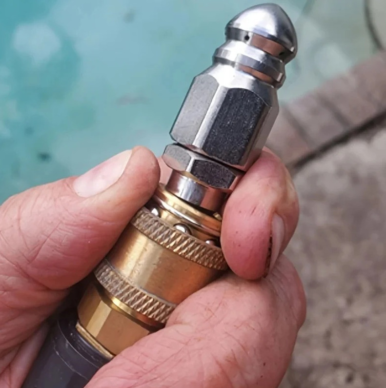1pc Pressure Washer Sewer Jetter Nozzle 1/4in Quick Connect 5000PSI – NEW