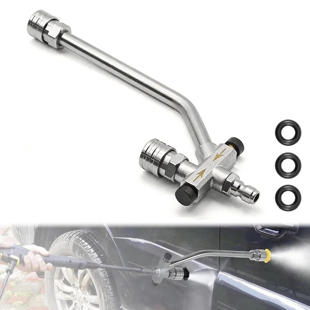 Dual Connector Foam Extension for Pressure Washer Bar Nozzle Quick Connect