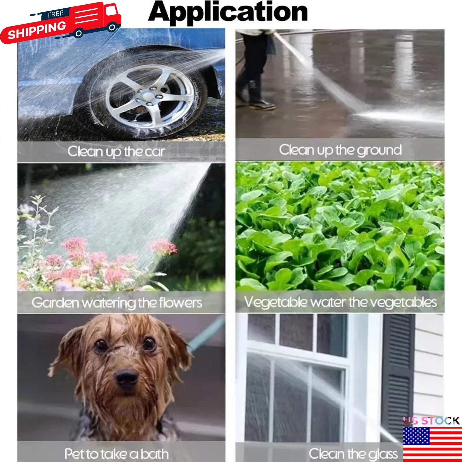 High Pressure Car Wash Water Gun Spray Nozzle Portable Washer for Auto