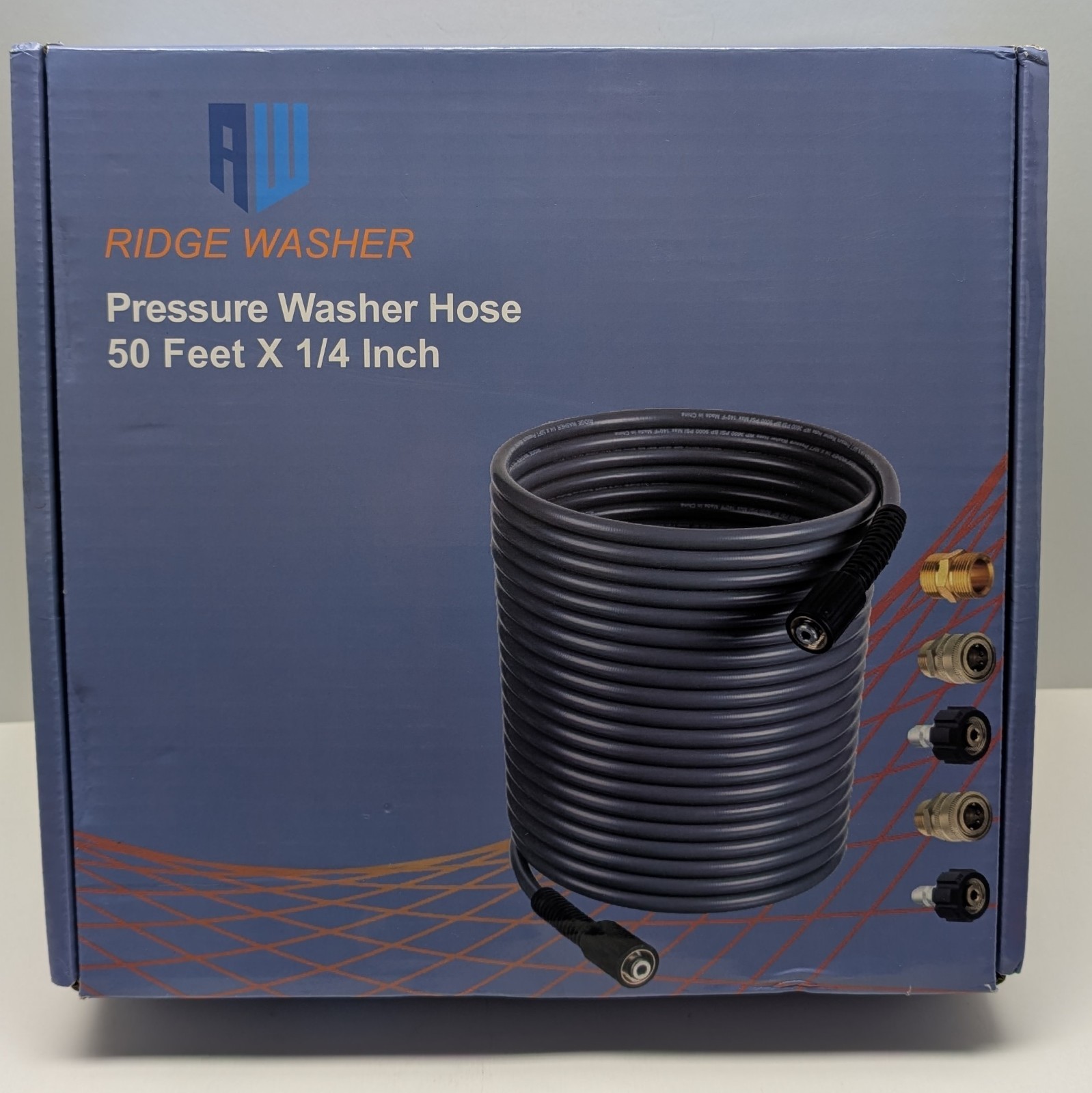 RIDGE WASHER Pressure Washer Hose 50 FT, 1/4 Inch for Most with M22 14mm Fitting