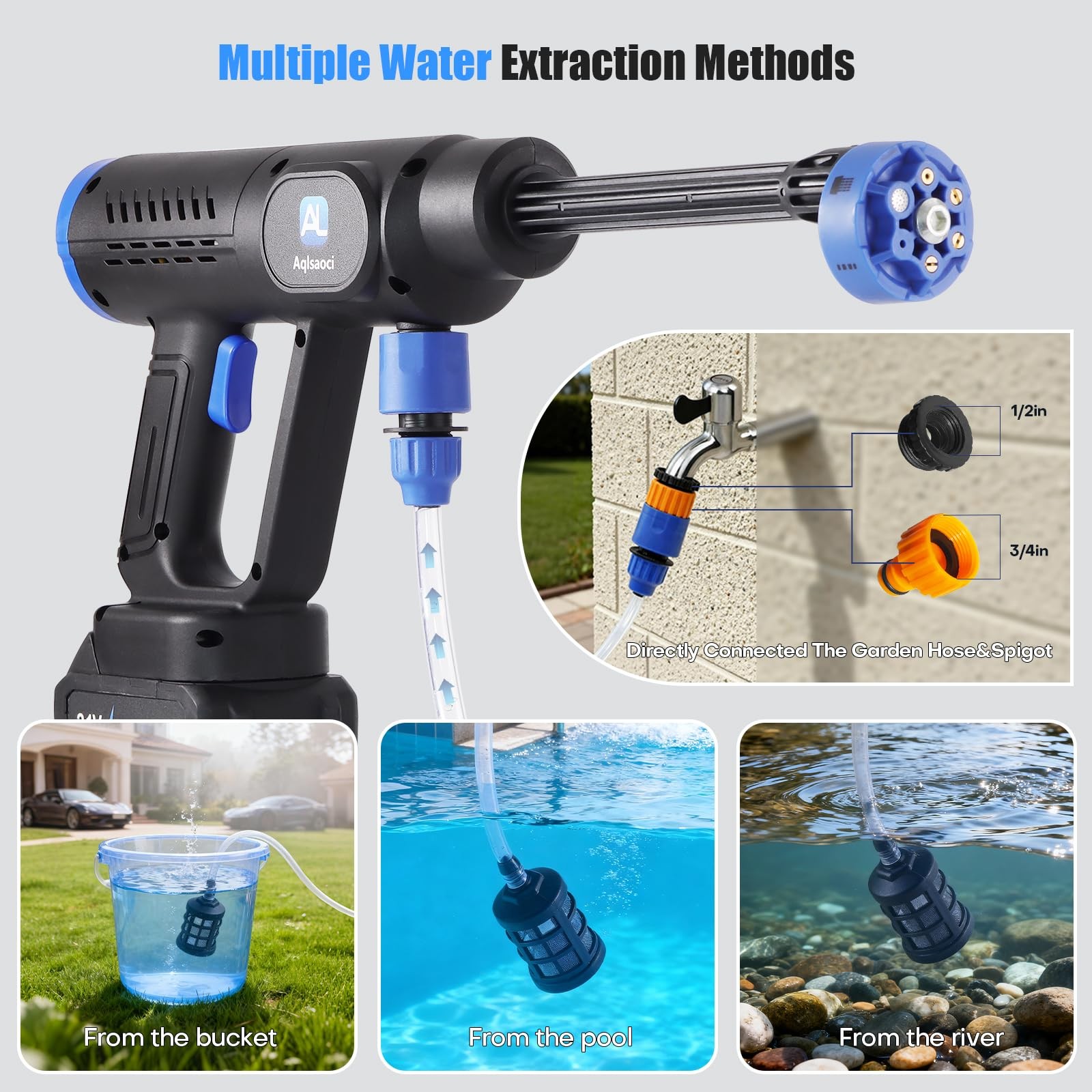 Aqlsaoci Cordless Portable Cleaning Tools Brushless Portable Power Machine Lcd