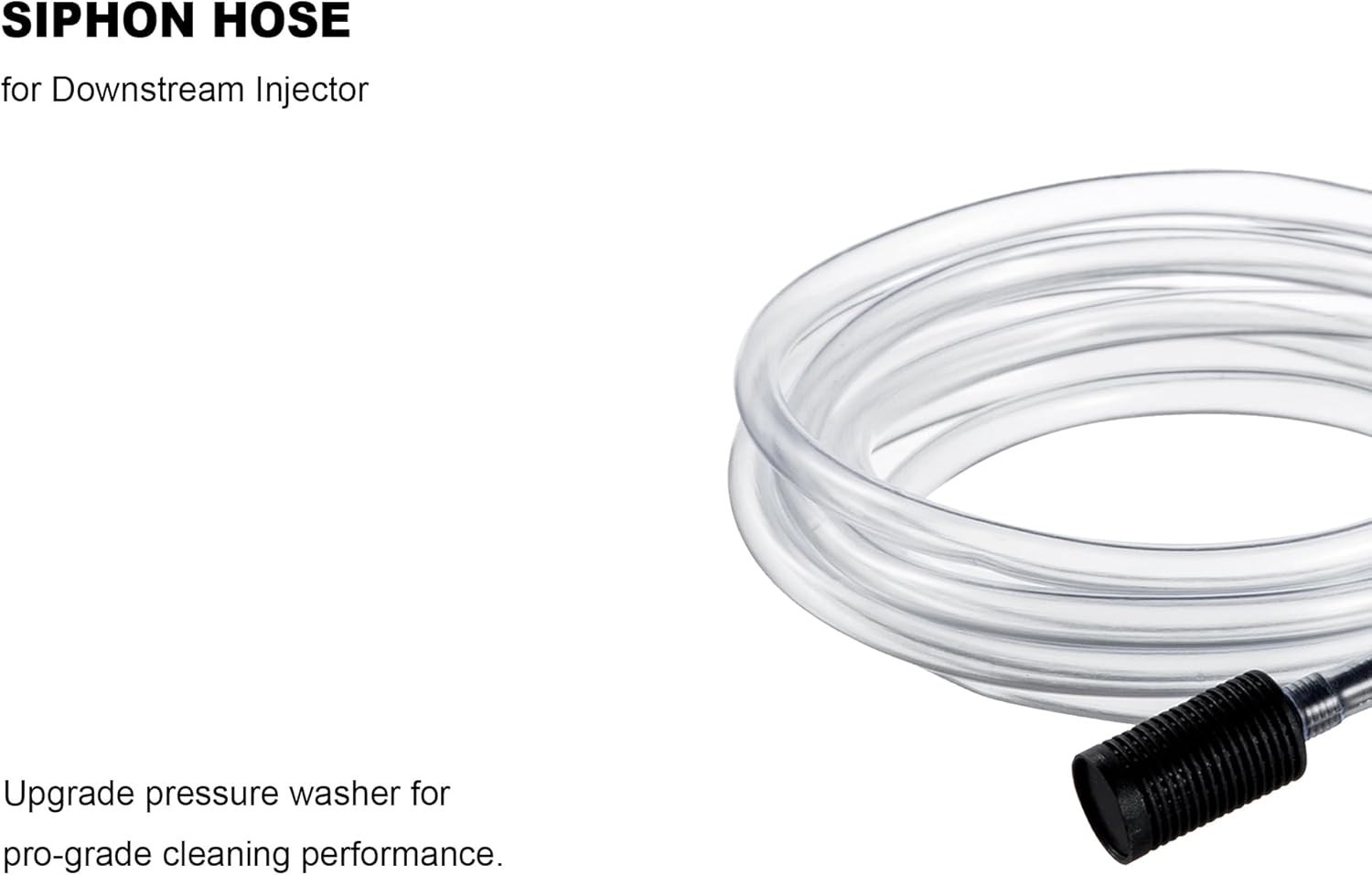 Flexible 10ft Pressure Washer Siphon Hose Kit with 3 Filters for Pro Cleaning