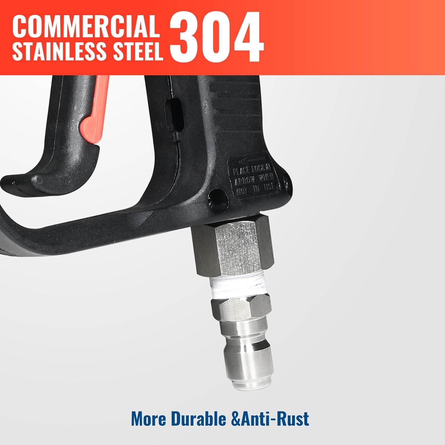 Pressure Washer Short Gun 5000 PSI – 3/8″ Swivel Plug & M22-14mm Coupler