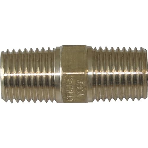NorthStar Pressure Washer Union Nipple, 3/8in. NPT-M x 3/8in. NPT-M, 4000 PSI,