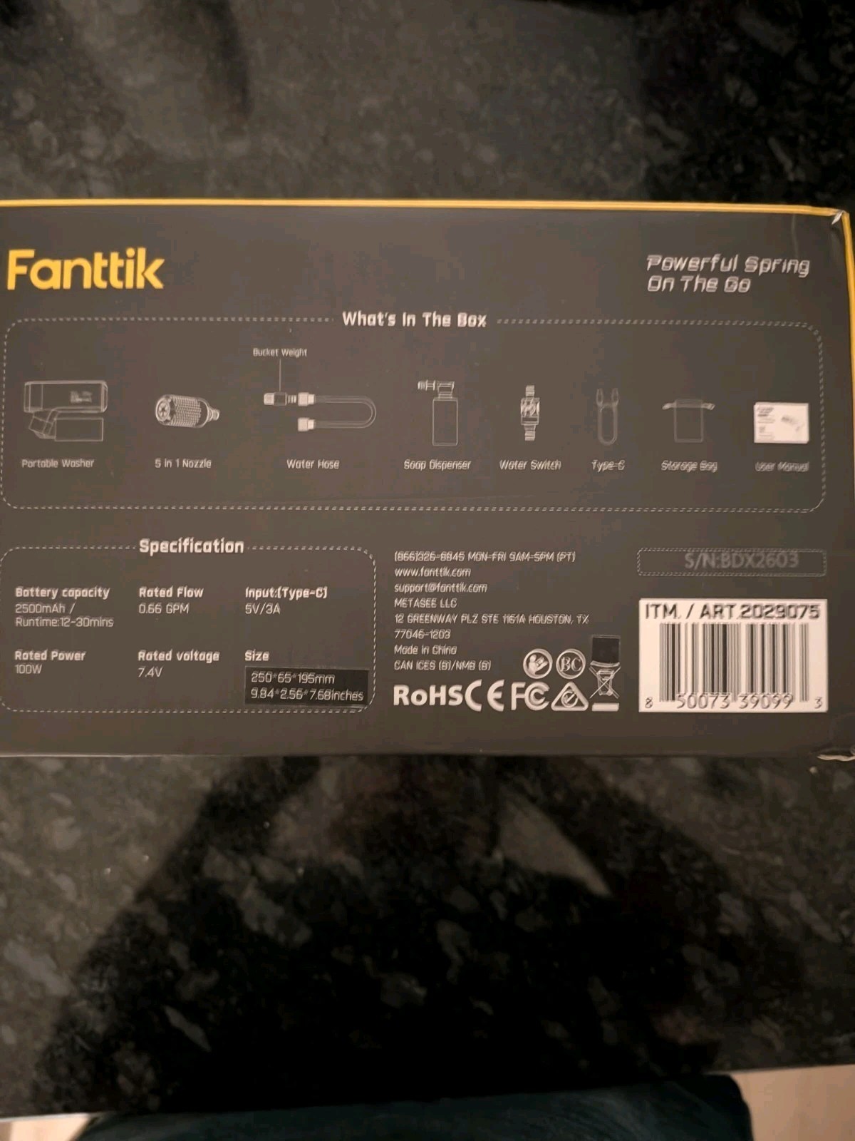 Fanttik K200 Flip Cordless Portable Pressure Washer 5-in-1 Nozzle Digital…