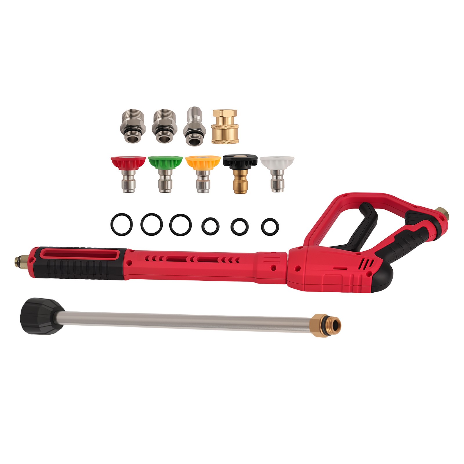 Pressure Washer Spray Gun with Extension Wand 5 Nozzles Coupler 4000 PSI