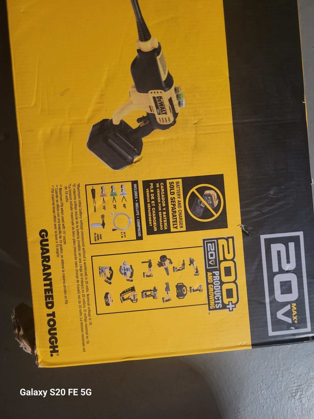 DEWALT 20V MAX 550 PSI Cold Water Power Cleaner (TOOL ONLY) DCPW550B