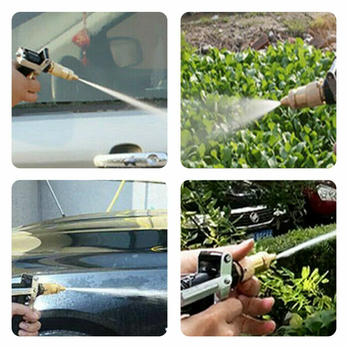 High Pressure Power Gun Water Spray Garden Hose Nozzle Car Clean Washer Tool US