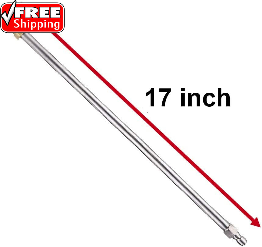 Pressure Washer Extension Wand, 17 Inch Stainless Steel 1/4 Inch Quick Connect P