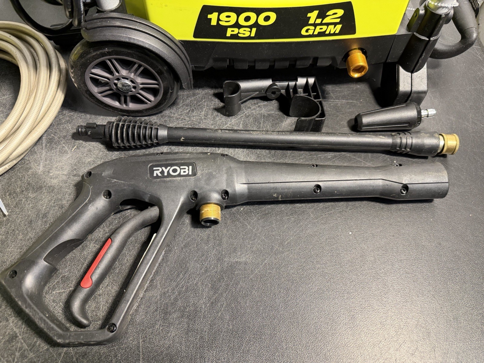 RYOBI RY1419MT 1900 PSI 1.2 GPM Electric Pressure Washer Tested Working