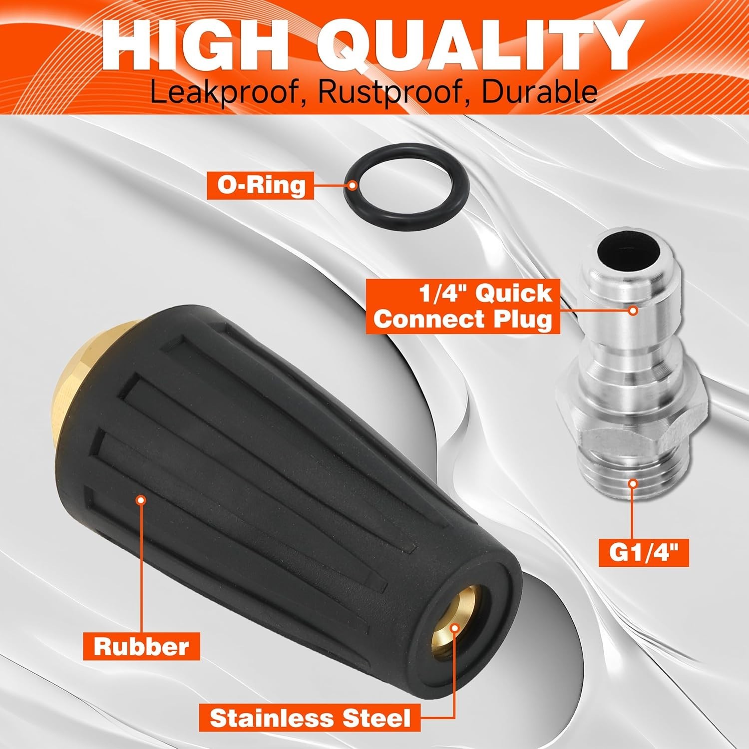 Turbo Nozzle Pressure Washer Tip – 3600 PSI, Stainless Steel