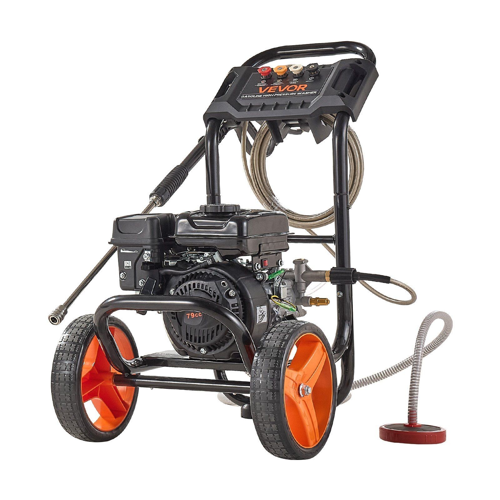Gas Powered Pressure Washer 2900 PSI 1.85 GPM Aluminum Pump & Foam Nozzle