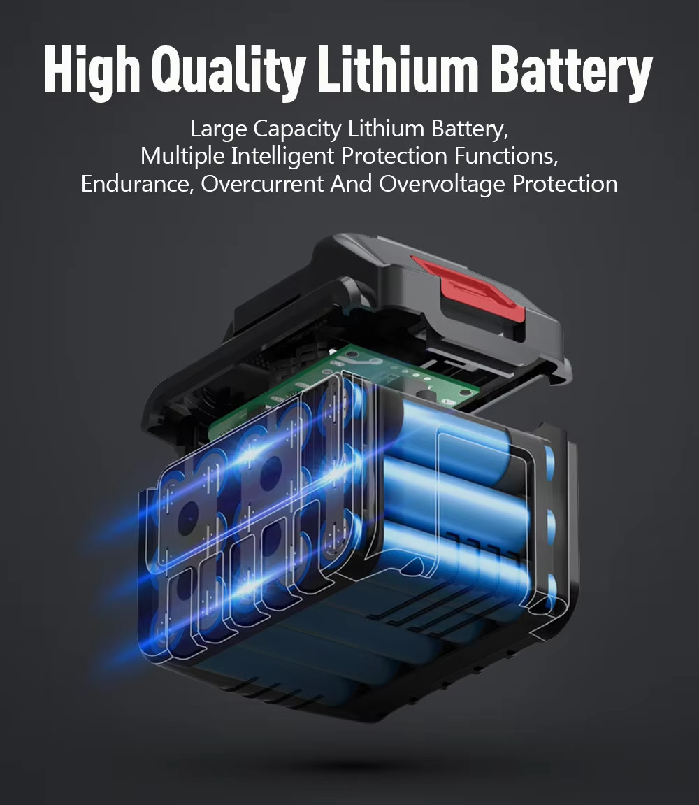 50Bar 200W Battery Operated 20000mAh 6-in-1 High Water Pressure Pressure Washer