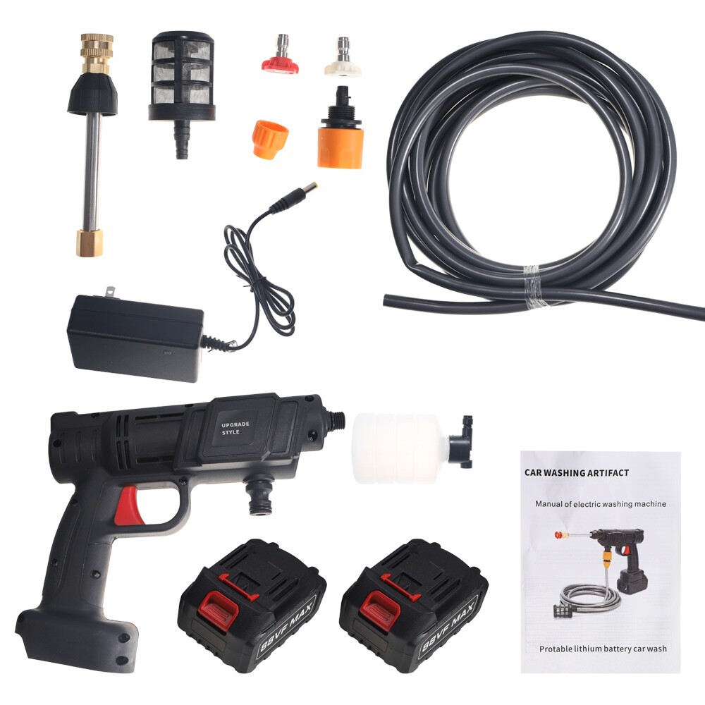 Portable High-Pressure Gun: 2 Batteries + 10 Sections for Powerful Use