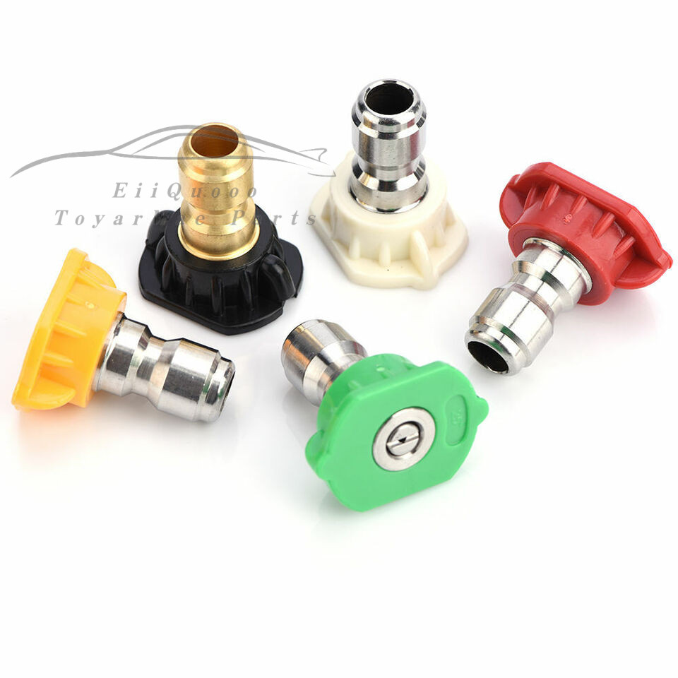5pcs Pressure Washer Spray Tips Nozzles High Power Kit Quick Connect 1/4″ Set