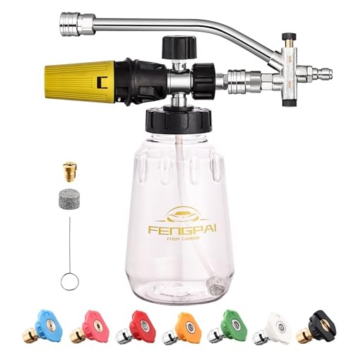 Foam Cannon for Pressure Washer with Dual-connector 2IN1 Clear Foamcannon