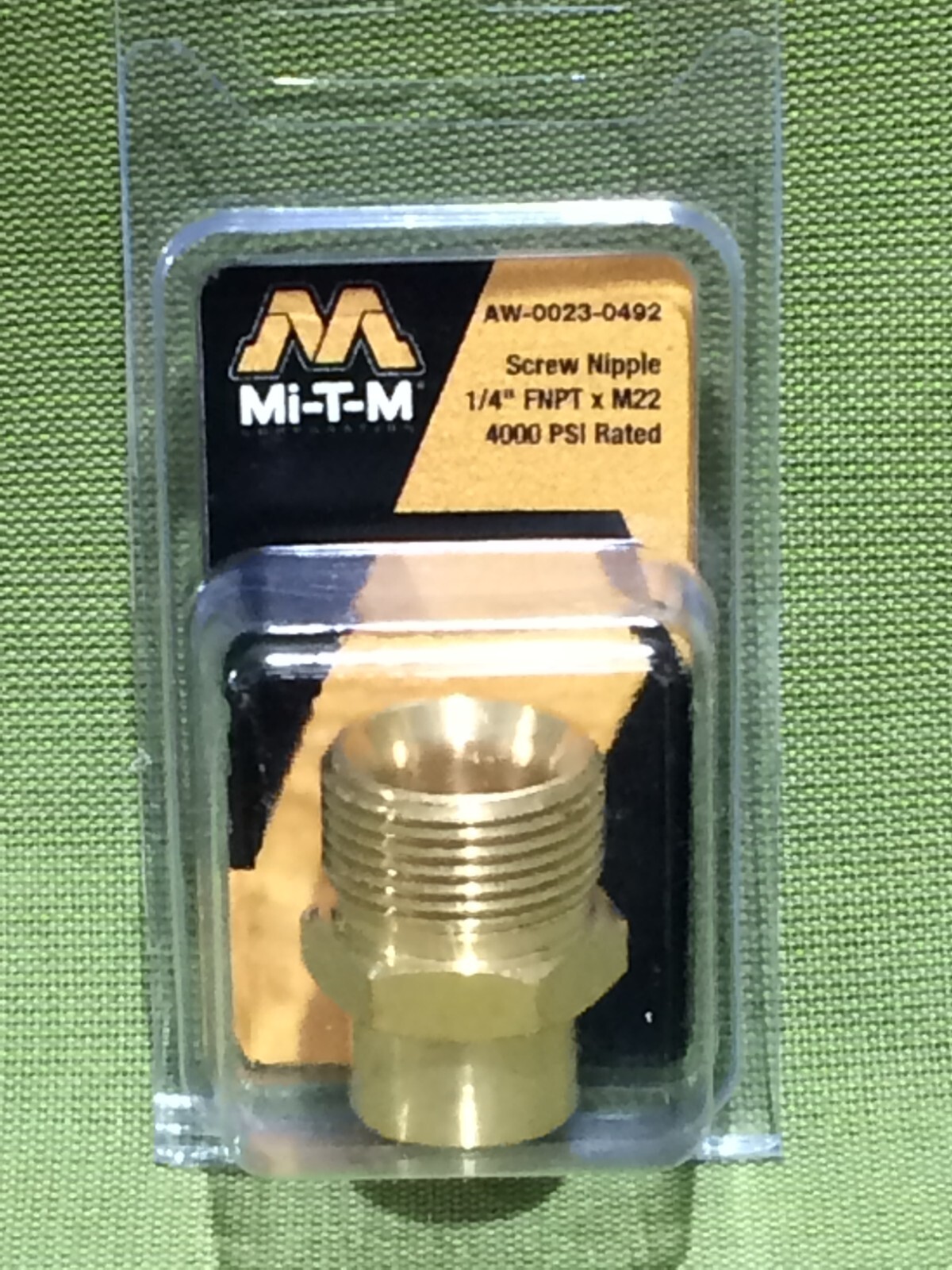 MI-T-M 1/4f X M22 Screw Nipple Pressure Washer Accessories 1/4-Inch