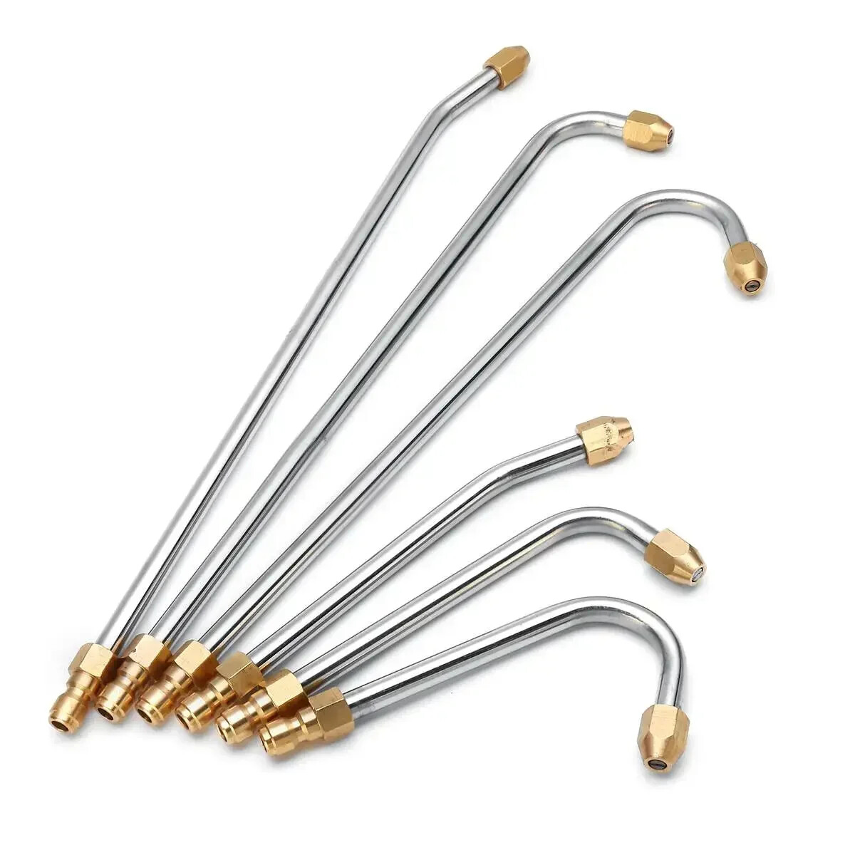Extension 1/4″ High Pressure Car Washer Nozzle Angled Lance Rod Stainless Steel