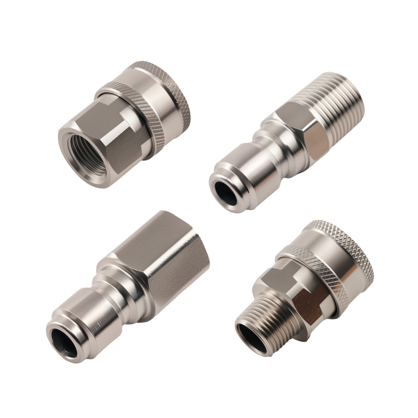 Quick Connect Fitting 3/8″ NPT Pressure Washer Adapter Stainless Steel 4 Pack