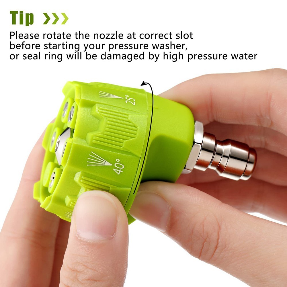 High Pressure Washer Spray Nozzle 0 15 25 40 Degree Rotation Watering Rinse Soap