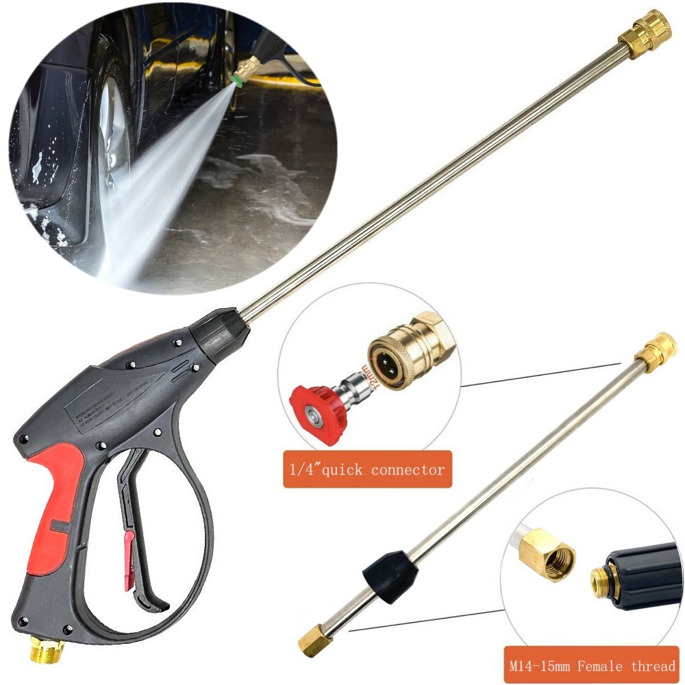 3000PSI High Pressure Car Power Washer Spray Gun Wand Lance Nozzles Kit M22-14