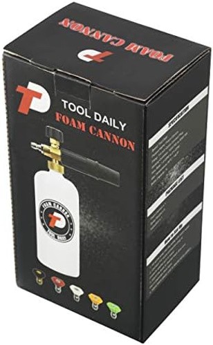Tool Daily Foam Cannon with 1/4 Inch Quick Connector, 1 Liter, 5 Pressure Was…