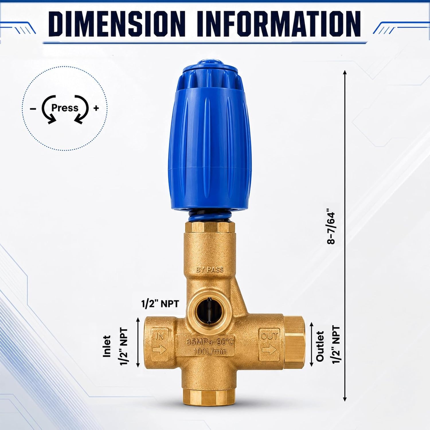 V.B 85/310 Unloader Valve Pressure Washer Pump/Knob for PA AR Comet Cat BE, S695