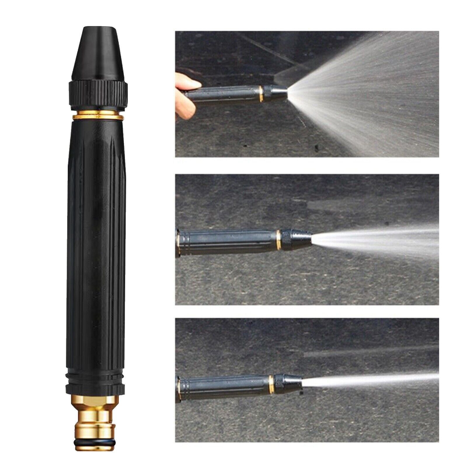 Water Spray Gun High Pressure Metal Brass Nozzle Car Garden Lawn Wash Hose PipLG