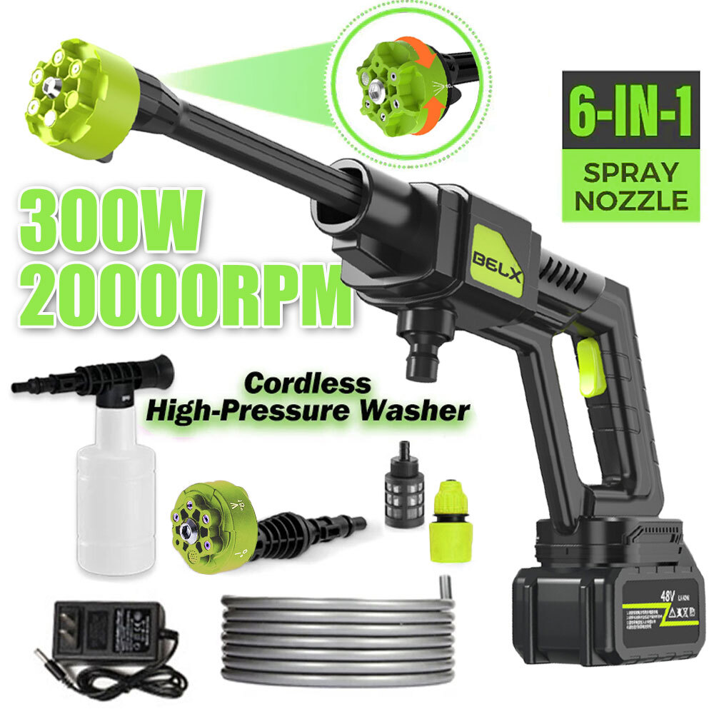 High Pressure Washer Gun 4000PSI Power Wash Foam Spray w/ 6 in 1 Nozzle