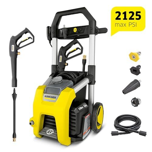 Kärcher Pressure Washer K1700, Max 2125 PSI, 3 Spray Nozzles, Detergent Tank