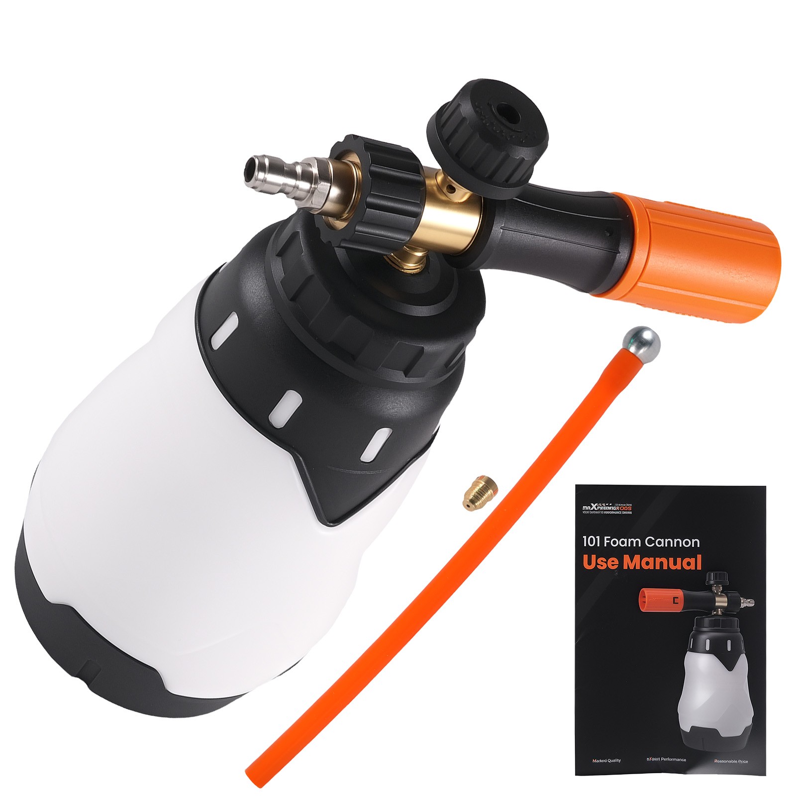 Foam Cannon 1.3L Snow Foam Lance Cannon 1/4″ Quick Connect Adjustable Nozzle