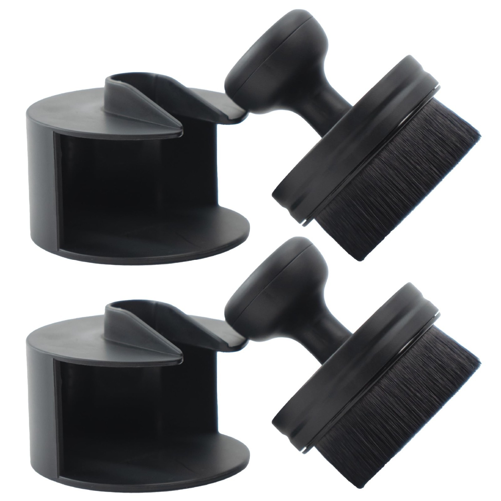 Tire Shine Applicator Brushes – Automotive Tire Dressing Kit with Storage Stand,