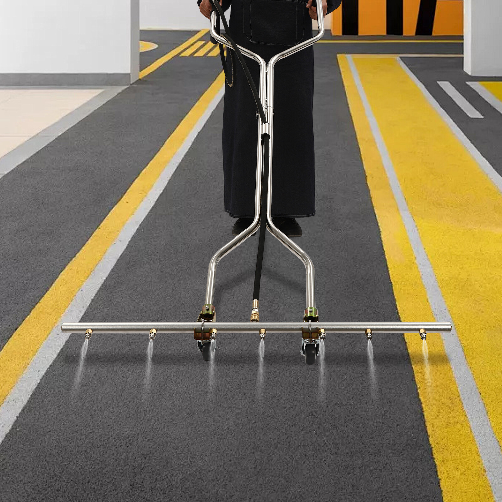 39” 5000psi Pressure Washer Water Broom with 7 Nozzles For Hot and Cold Water