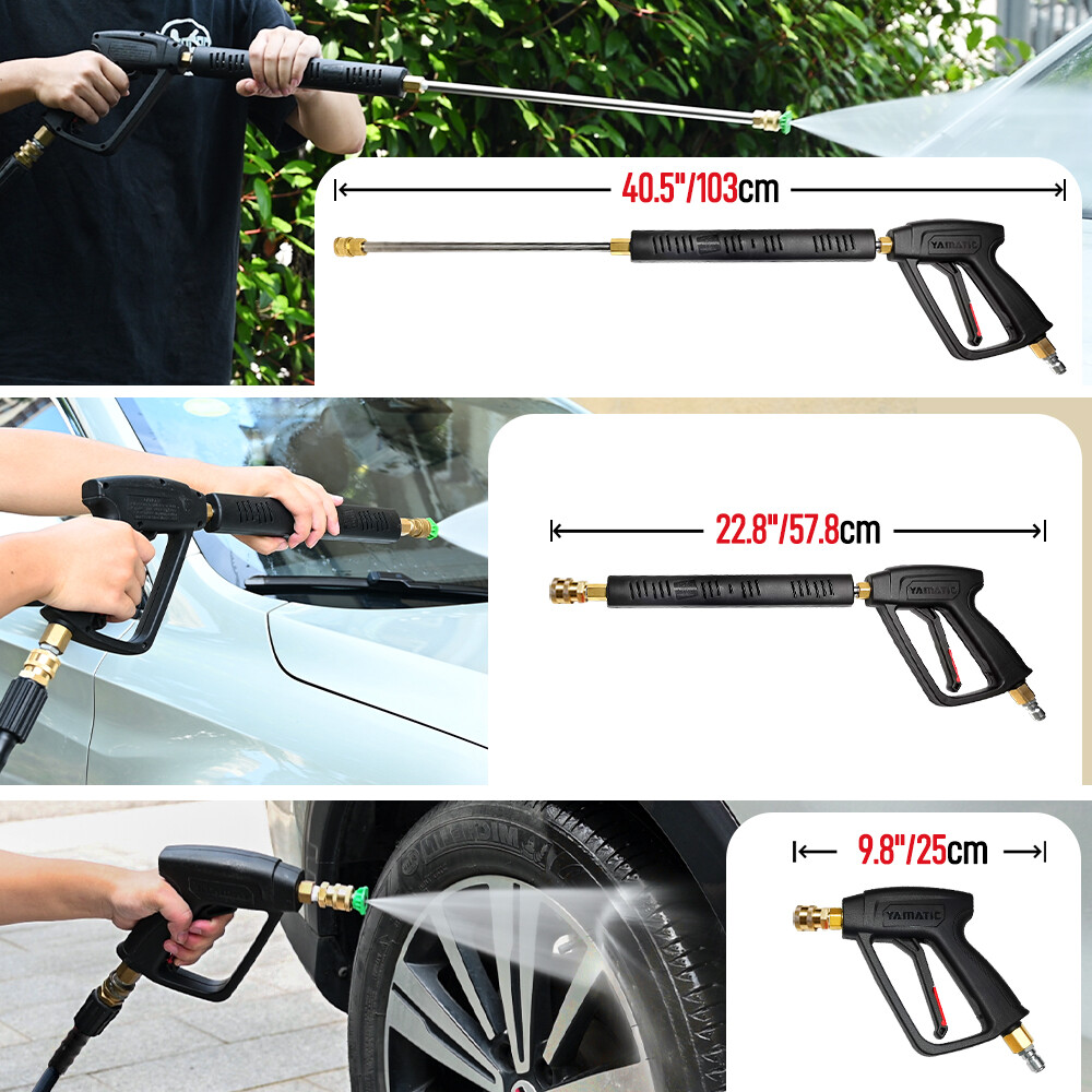 YAMATIC Pressure Washer Gun, Pressure Washer Hose, Extension Wand, Nozzle Tips