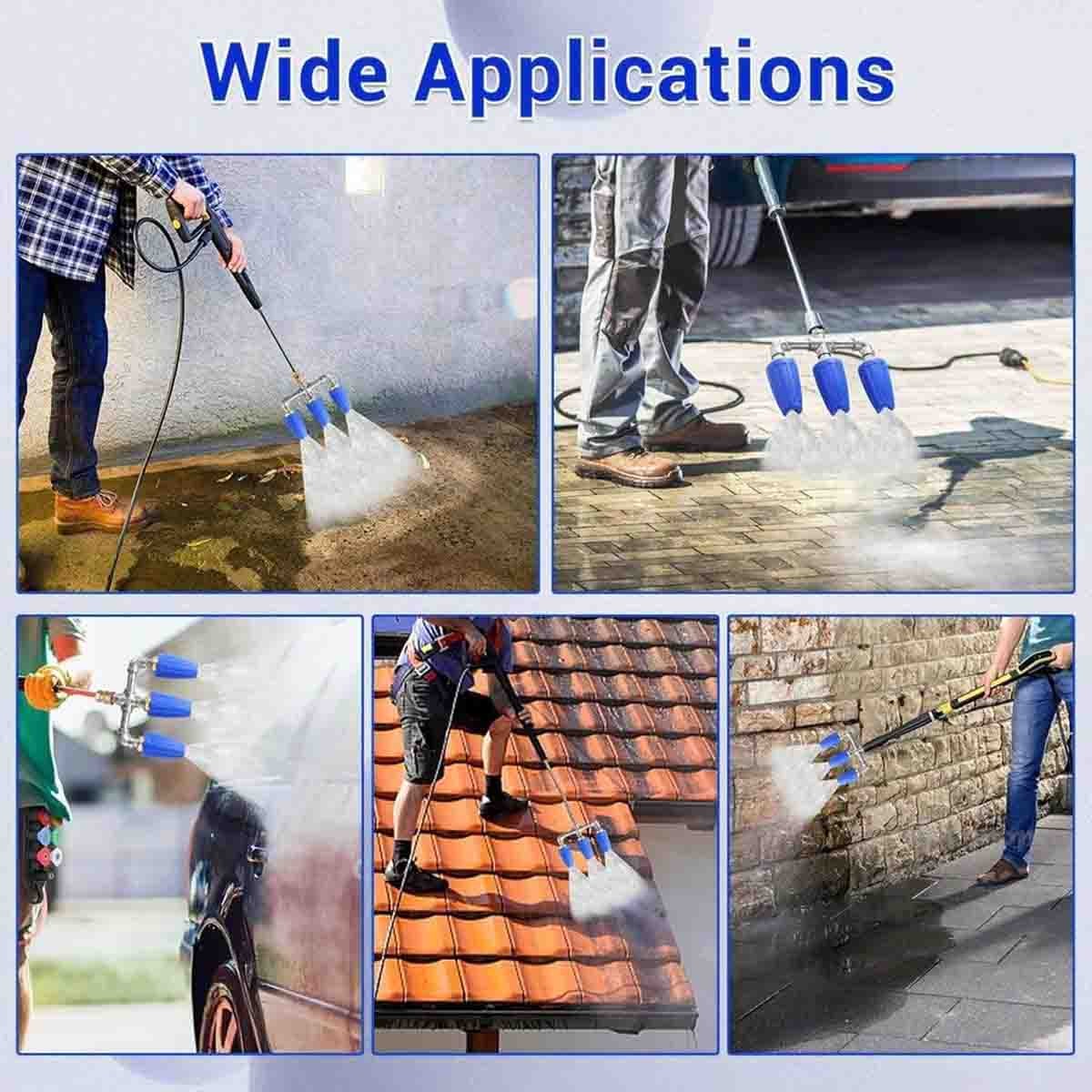 2026 Upgrade 3 in 1 360° Rotating High Pressure Turbo Pressure Washer Nozzle