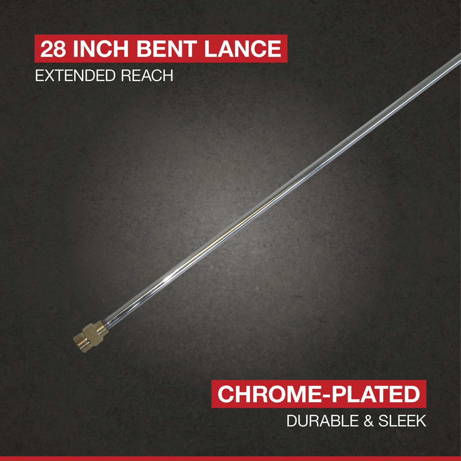 NorthStar Hot Water Bent Pressure Washer Lance, 4000 PSI, 12.5 GPM, 28in.L