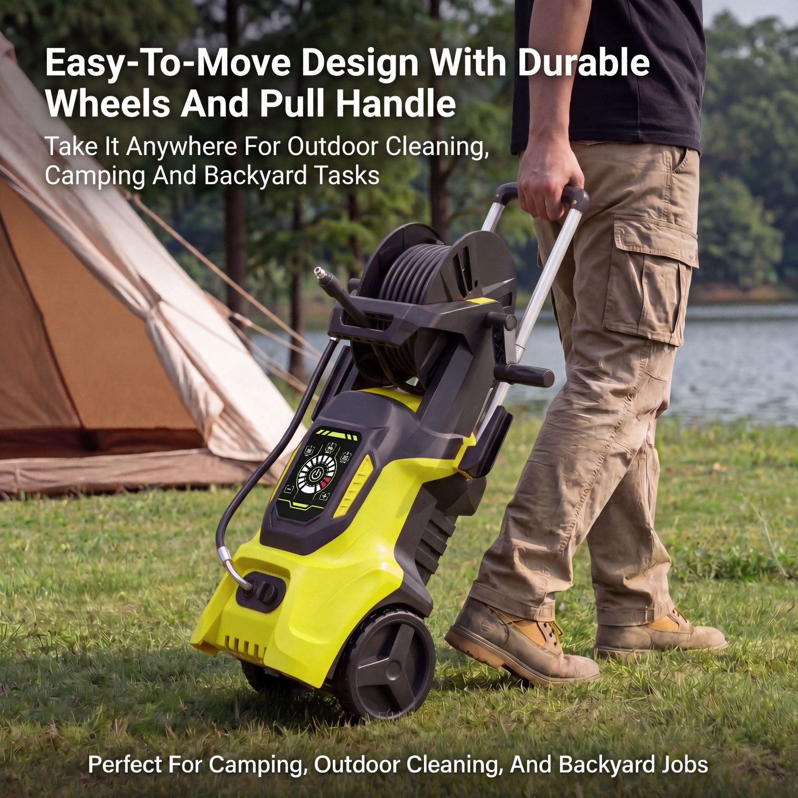 5200PSI 3.6GPM High Power Pressure Washer, 2026 New Adj-3-Level Touch Screen