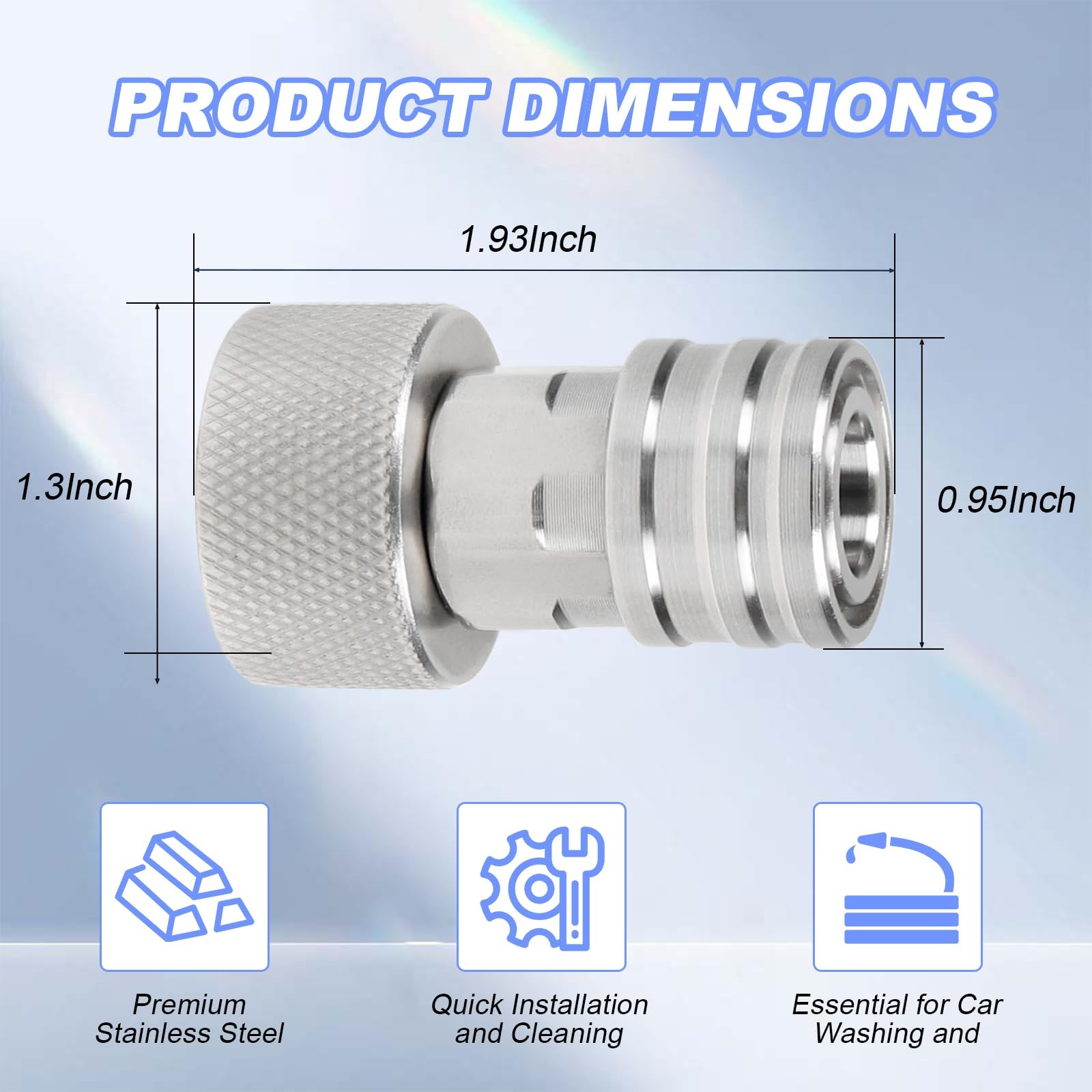 Garden Hose to Pressure Washer Adapter, 3/4” GHT to 1/4” Quick Connect, Conve…